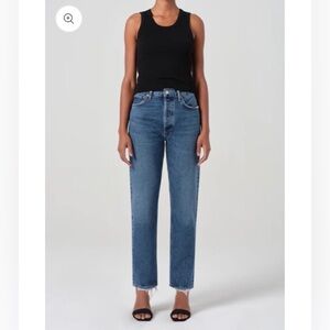 NWT Agolde 90’s Pinch Waist High Rise Straight Jeans in Range